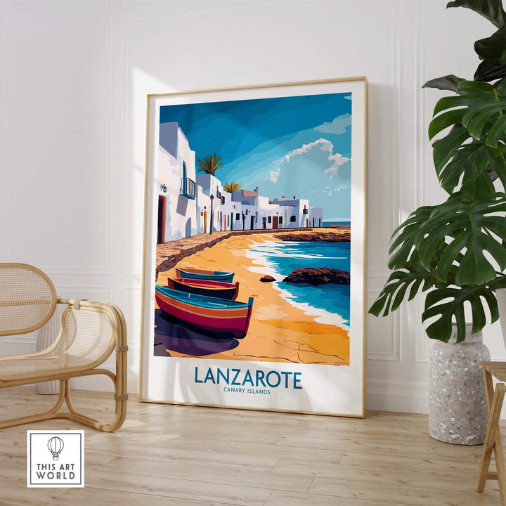 Lanzarote Canary Islands Spain Travel Poster