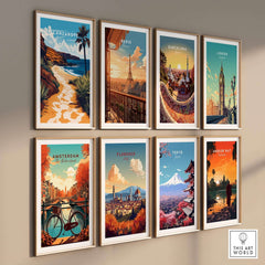 Lanzarote Canary Islands Spain Wall Art featuring stunning travel posters on display.