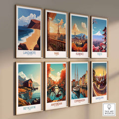 Lanzarote Poster Canary Islands Spain featuring stunning beach designs and travel-themed art prints.