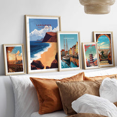 Lanzarote Print Canary Islands Spain showcased in a stylish home decor setting with framed art prints.