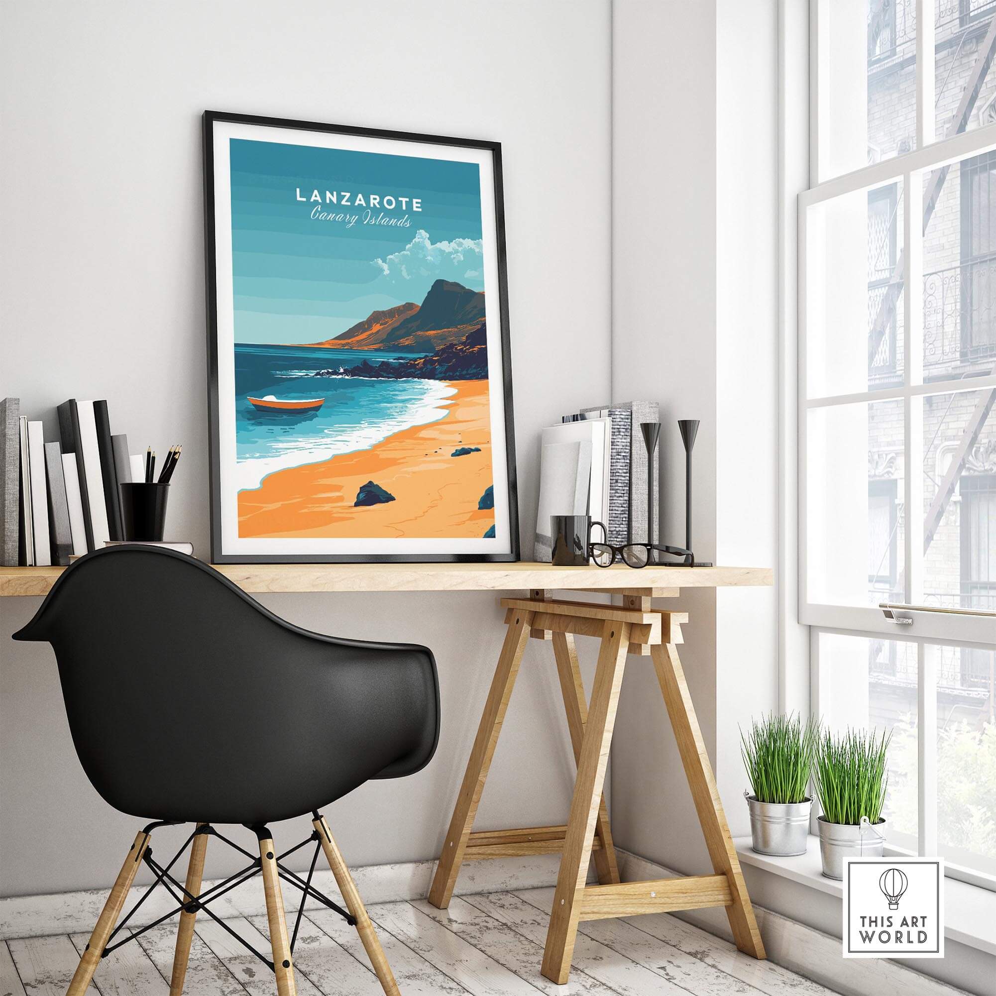 Lanzarote Wall Art featuring a scenic beach view that brings tranquility to any space.
