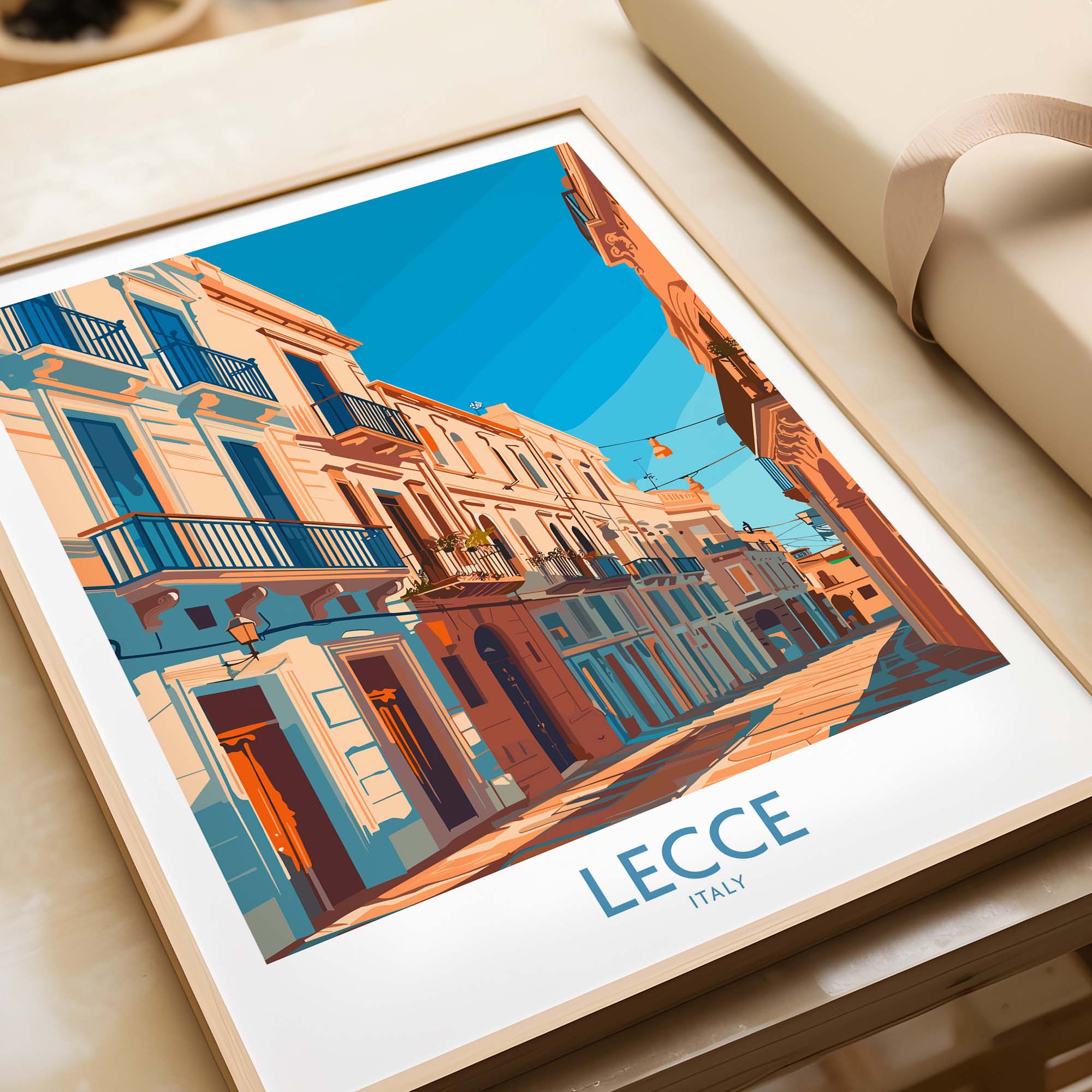 Lecce Wall Art - Stunning Prints of Italy's Charming Cities showcasing vibrant baroque architecture and charming streets.
