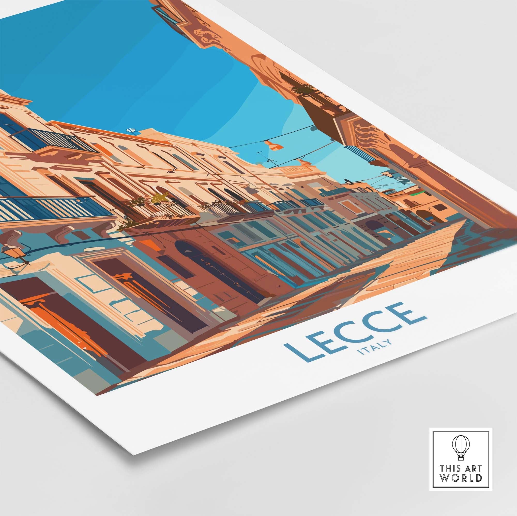 Lecce Wall Art - Stunning Prints of Italy's Charming Cities showcasing colorful architecture in Lecce, Italy.
