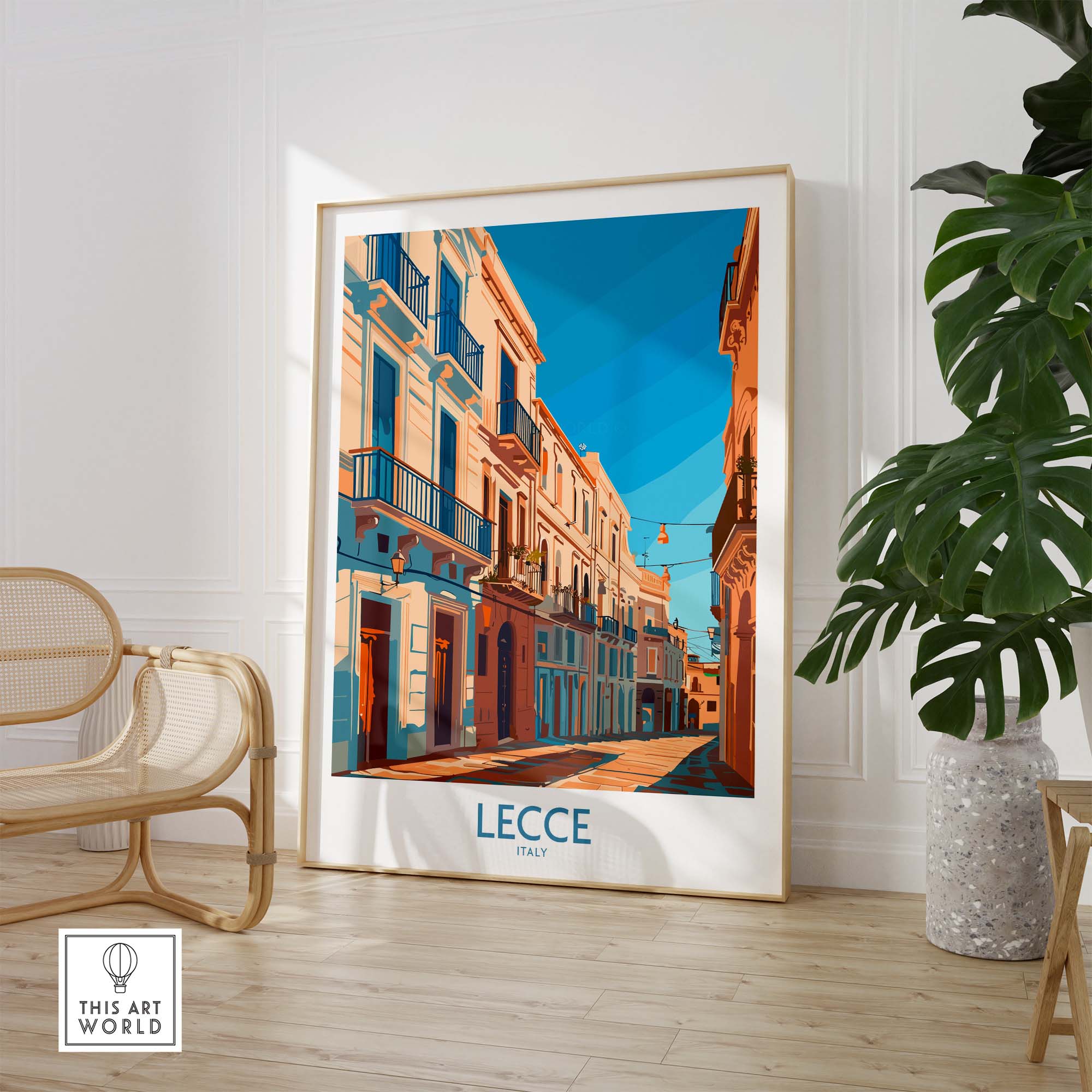 Lecce Wall Art - Stunning Prints of Italy's Charming Cities showcasing a vibrant print of Lecce, Italy.