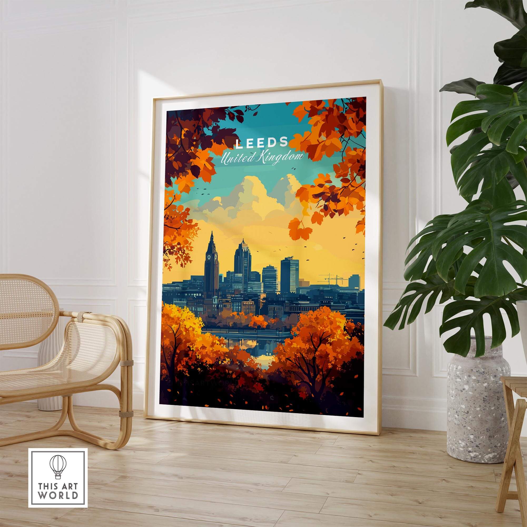 Leeds Travel Poster - United Kingdom