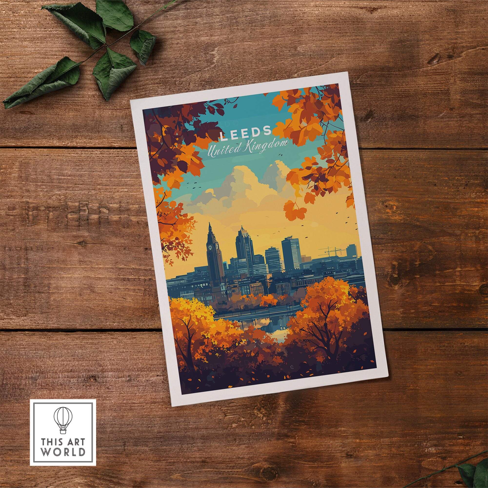 Leeds Travel Poster - United Kingdom