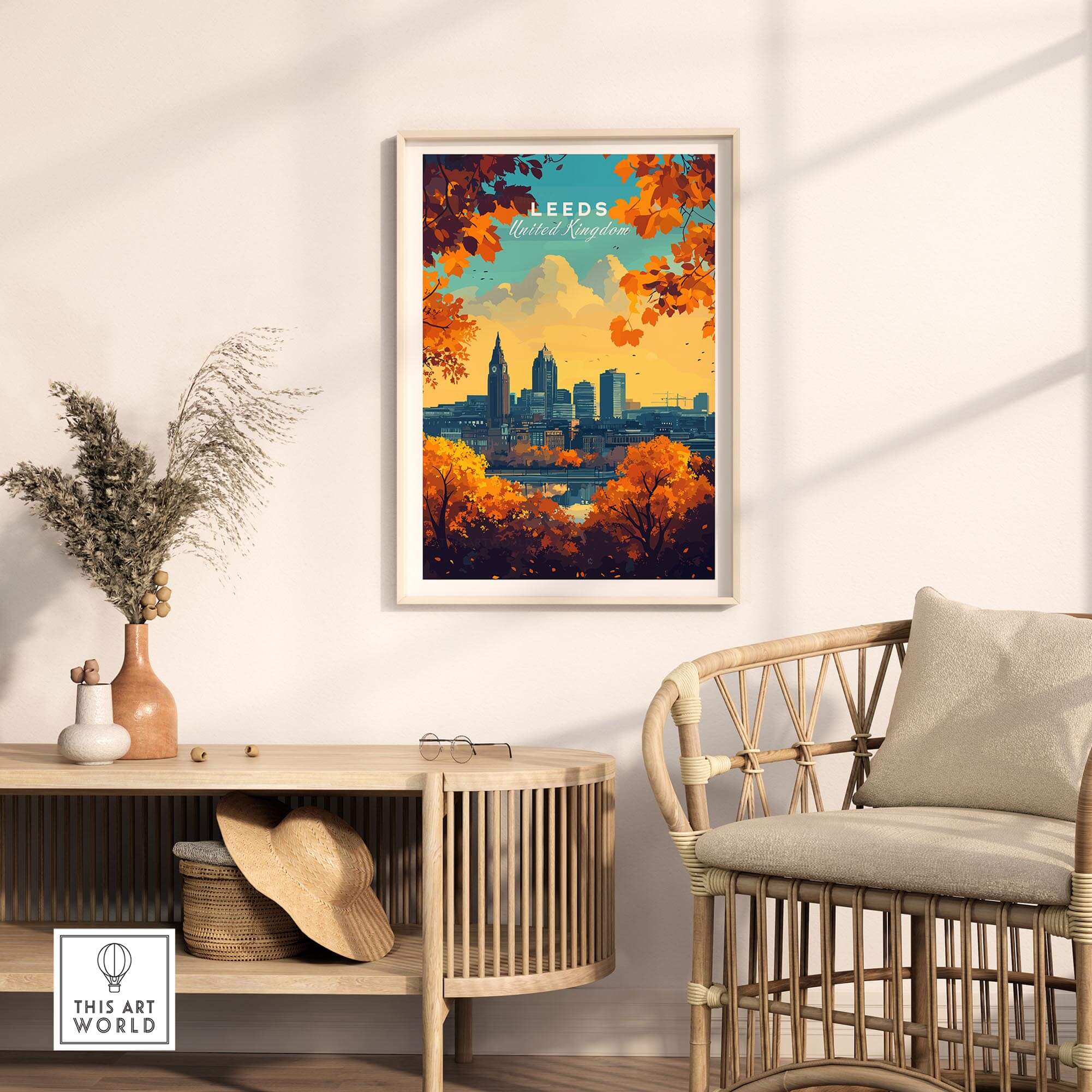 Leeds Travel Poster - United Kingdom