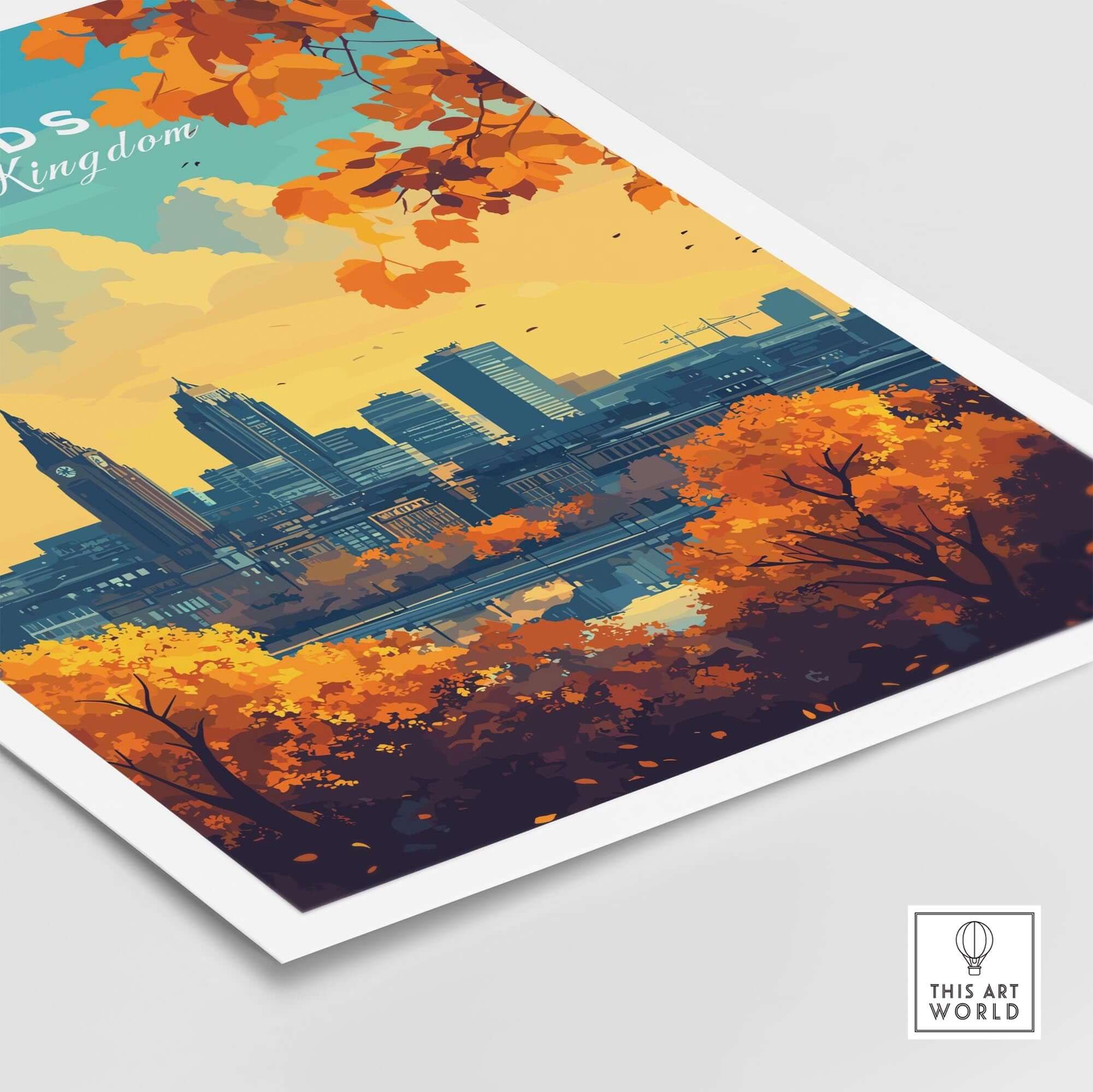 Leeds Travel Poster - United Kingdom