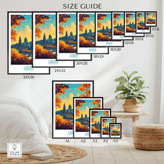 Leeds Wall Art Print - United Kingdom Travel Poster