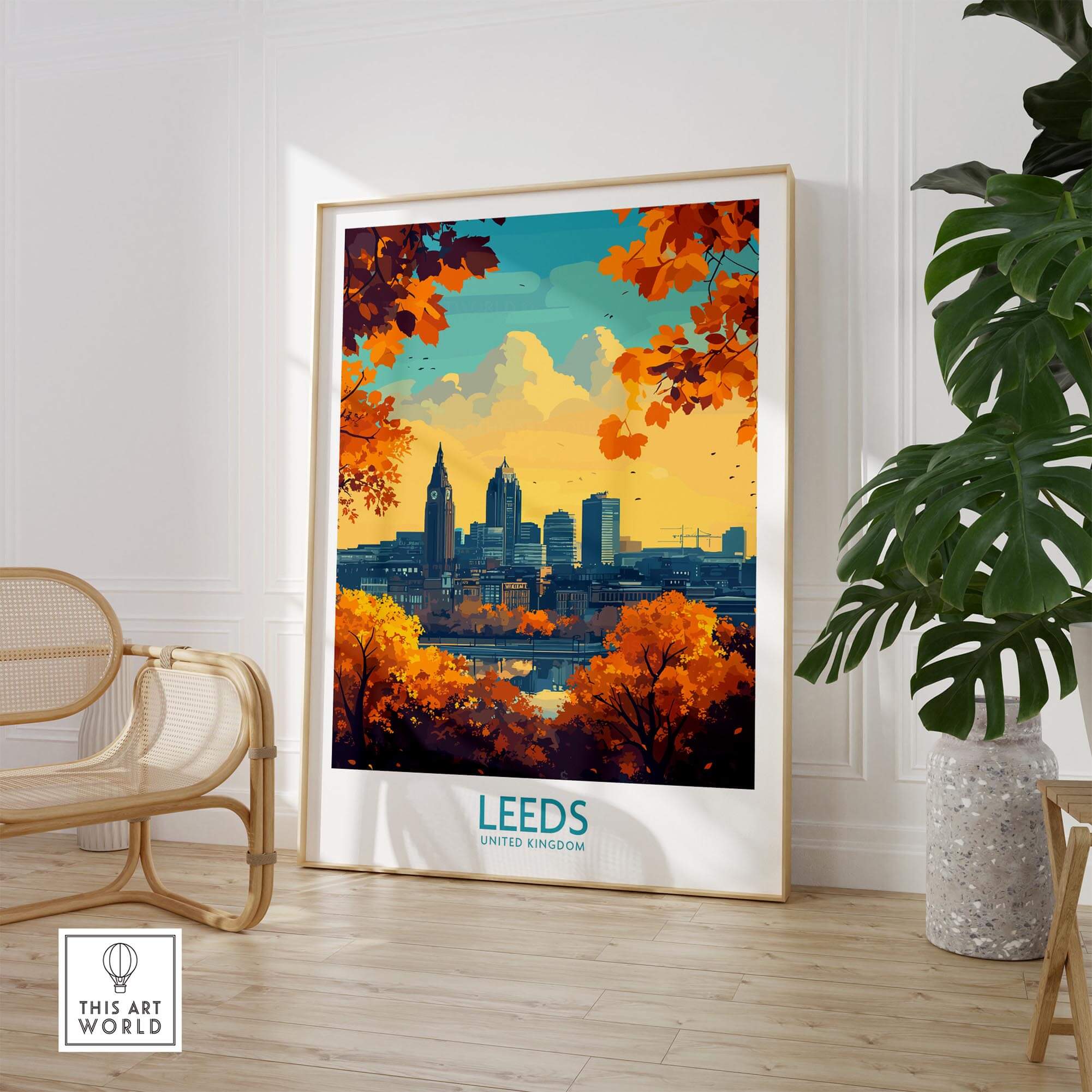 Leeds Wall Art Print - United Kingdom Travel Poster