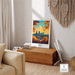 Leeds Wall Art Print - United Kingdom Travel Poster