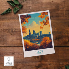 Leeds Wall Art Print - United Kingdom Travel Poster