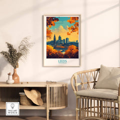 Leeds Wall Art Print - United Kingdom Travel Poster