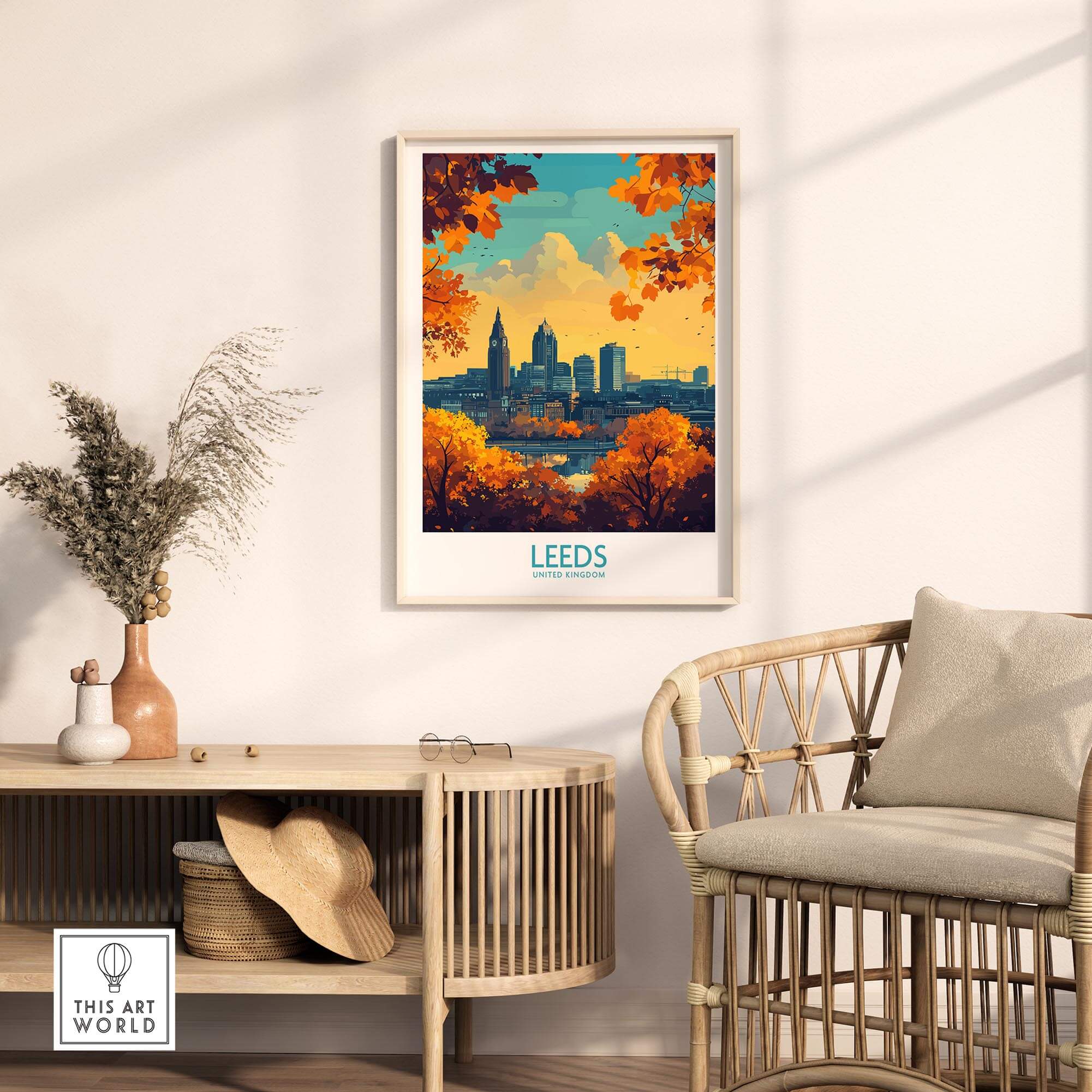 Leeds Wall Art Print - United Kingdom Travel Poster