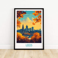 Leeds Wall Art Print - United Kingdom Travel Poster