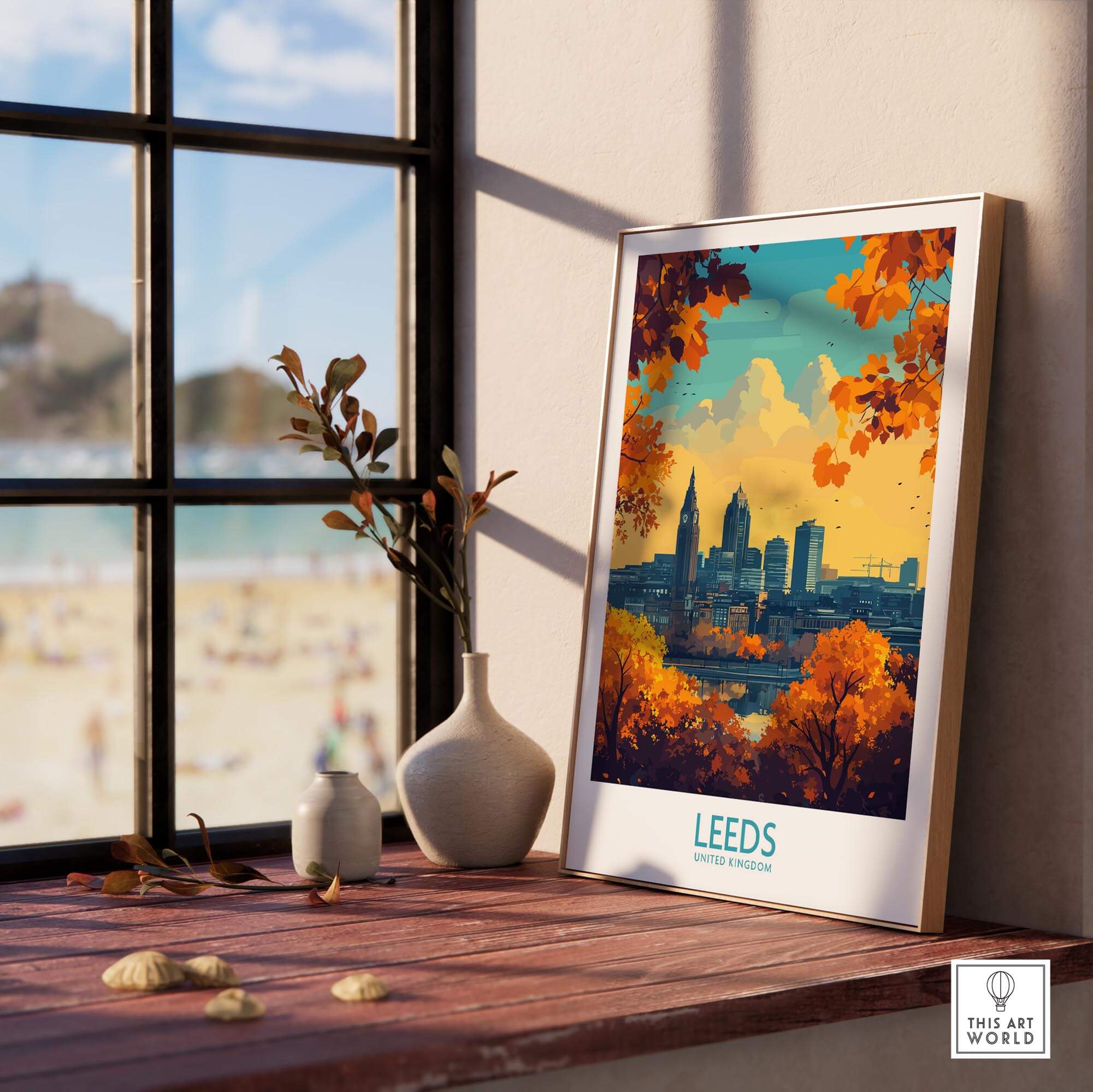 Leeds Wall Art Print - United Kingdom Travel Poster