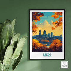 Leeds Wall Art Print - United Kingdom Travel Poster