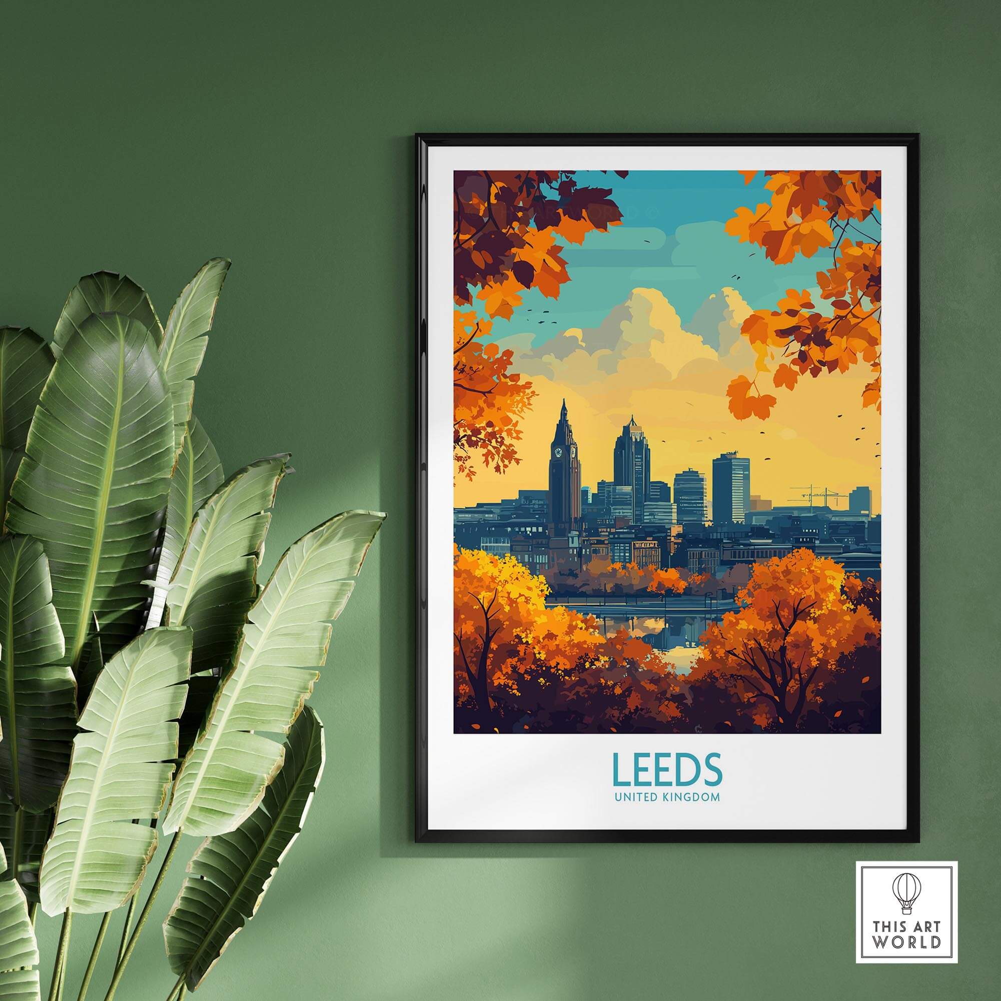Leeds Wall Art Print - United Kingdom Travel Poster