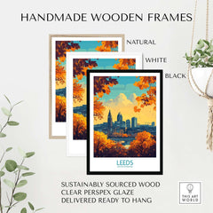 Leeds Wall Art Print - United Kingdom Travel Poster