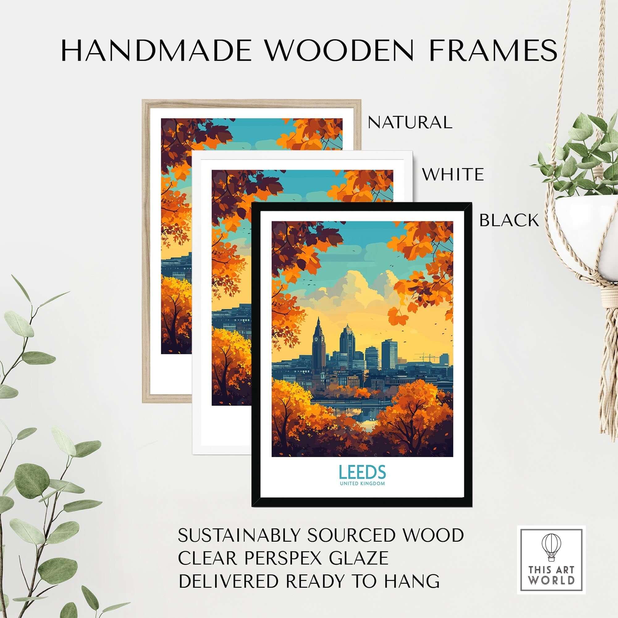 Leeds Wall Art Print - United Kingdom Travel Poster