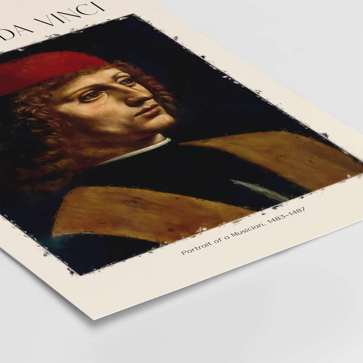 Leonardo da Vinci Art Print - Portrait of a Musician 1480s Early Male Portrait Art Print