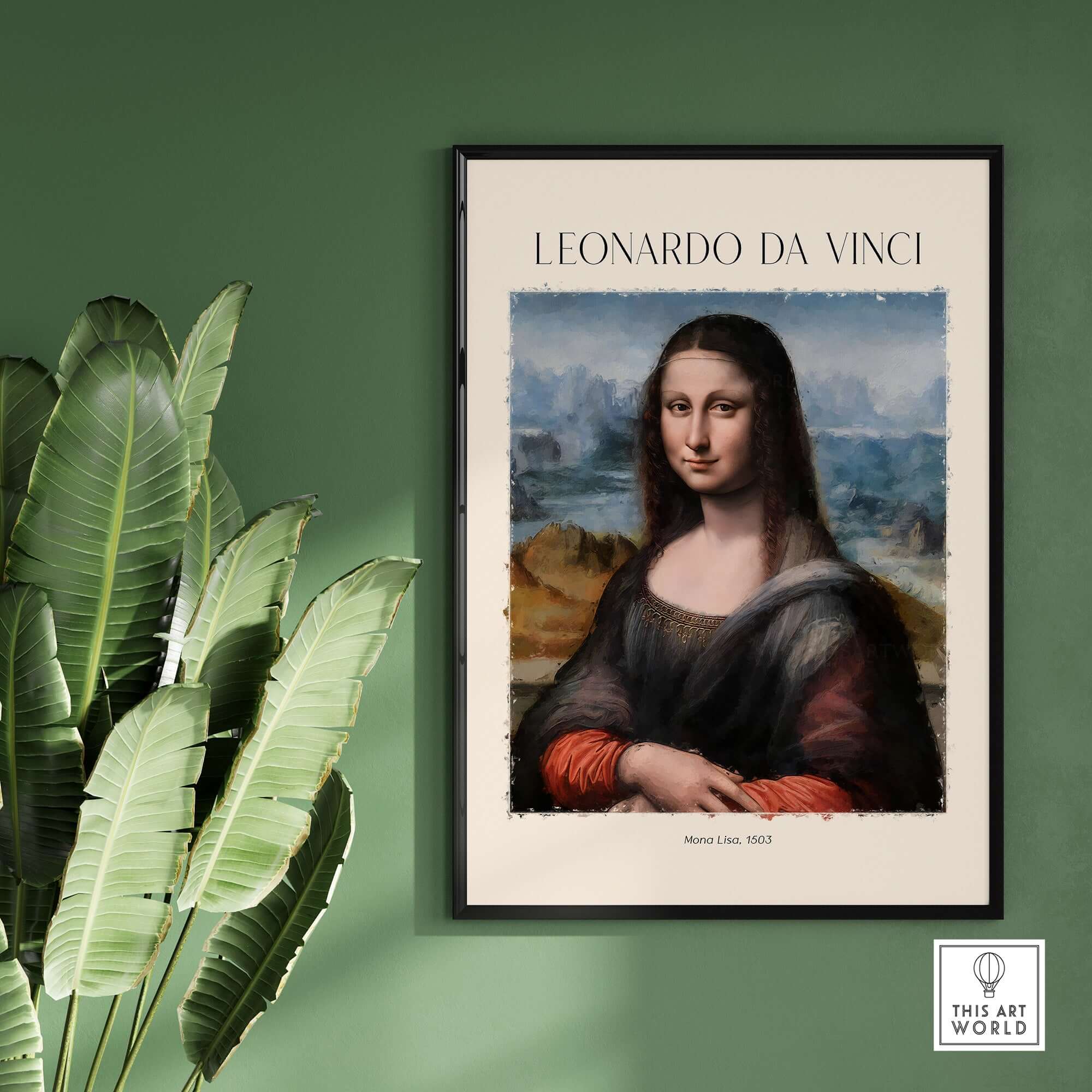 Leonardo da Vinci Art Print -  Mona Lisa 1503 Iconic Renaissance Portrait Art Print Louvre Poster