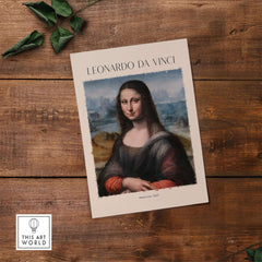 Leonardo da Vinci Art Print -  Mona Lisa 1503 Iconic Renaissance Portrait Art Print Louvre Poster
