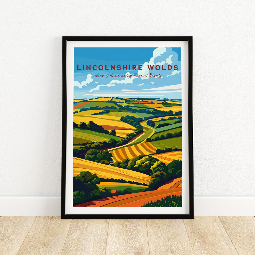 Lincolnshire Wolds Travel Poster