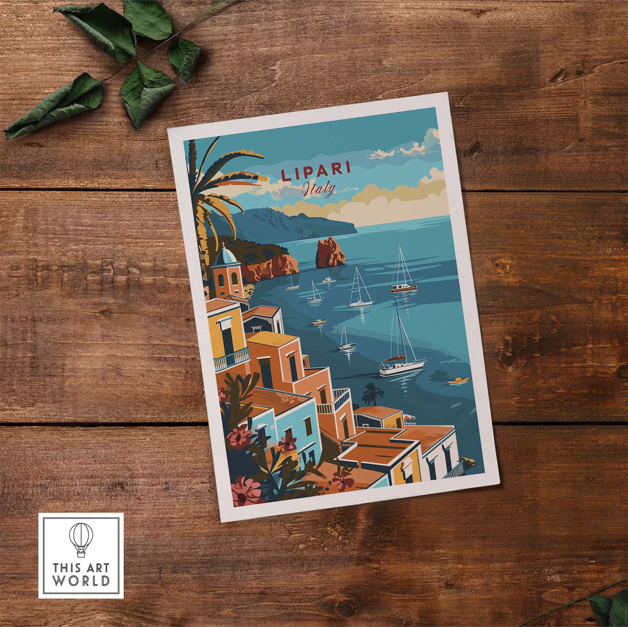 Lipari Travel Poster