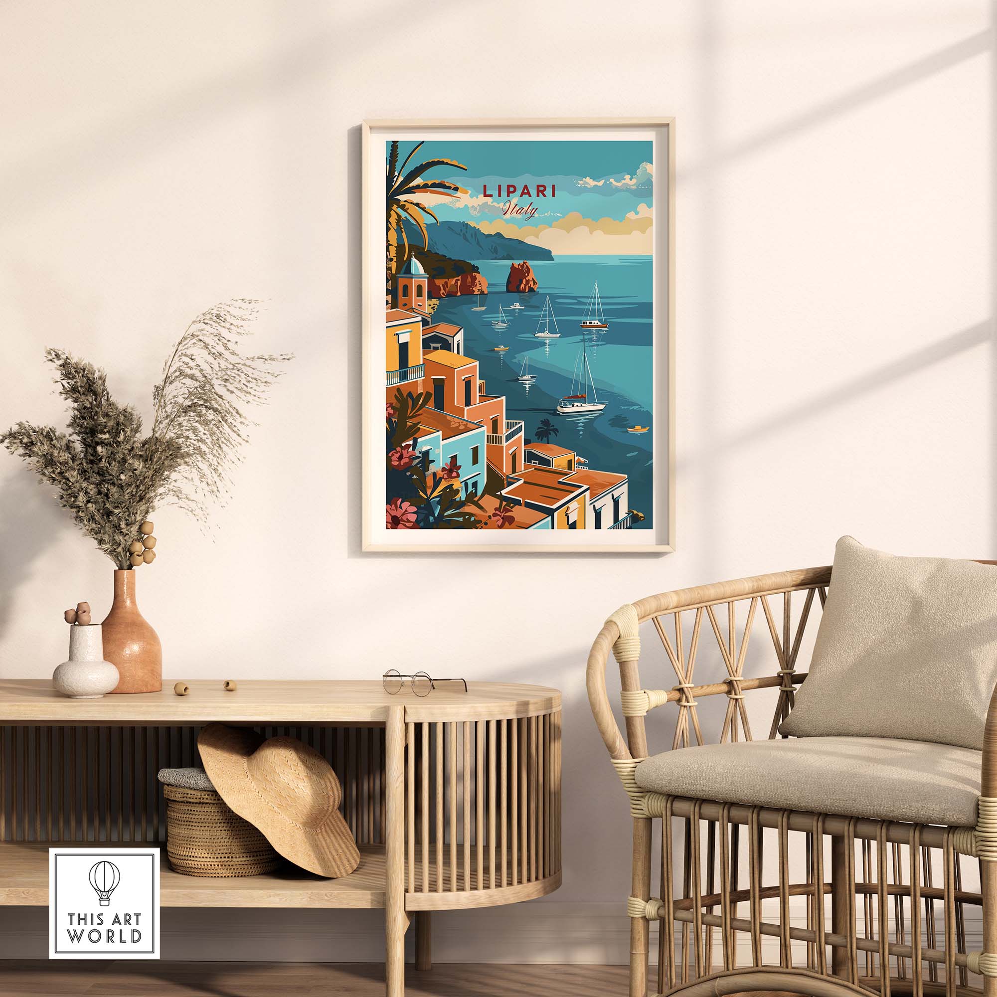 Lipari Travel Poster