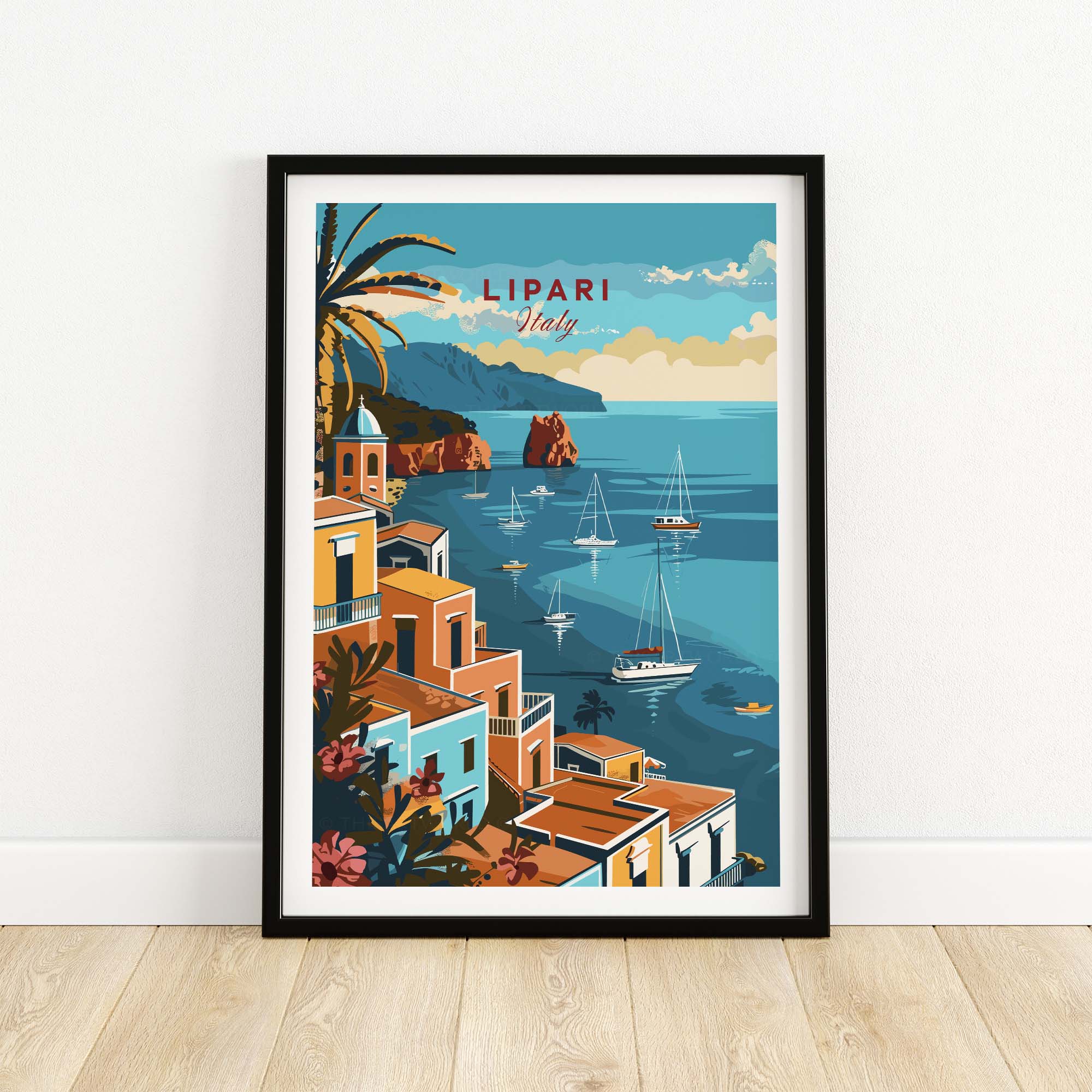 Lipari Travel Poster