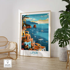 Lipari Wall Art Print - Italy Travel Print for Home Decor