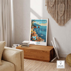 Lipari Wall Art Print - Italy Travel Print for Home Decor