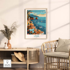 Lipari Wall Art Print - Italy Travel Print for Home Decor