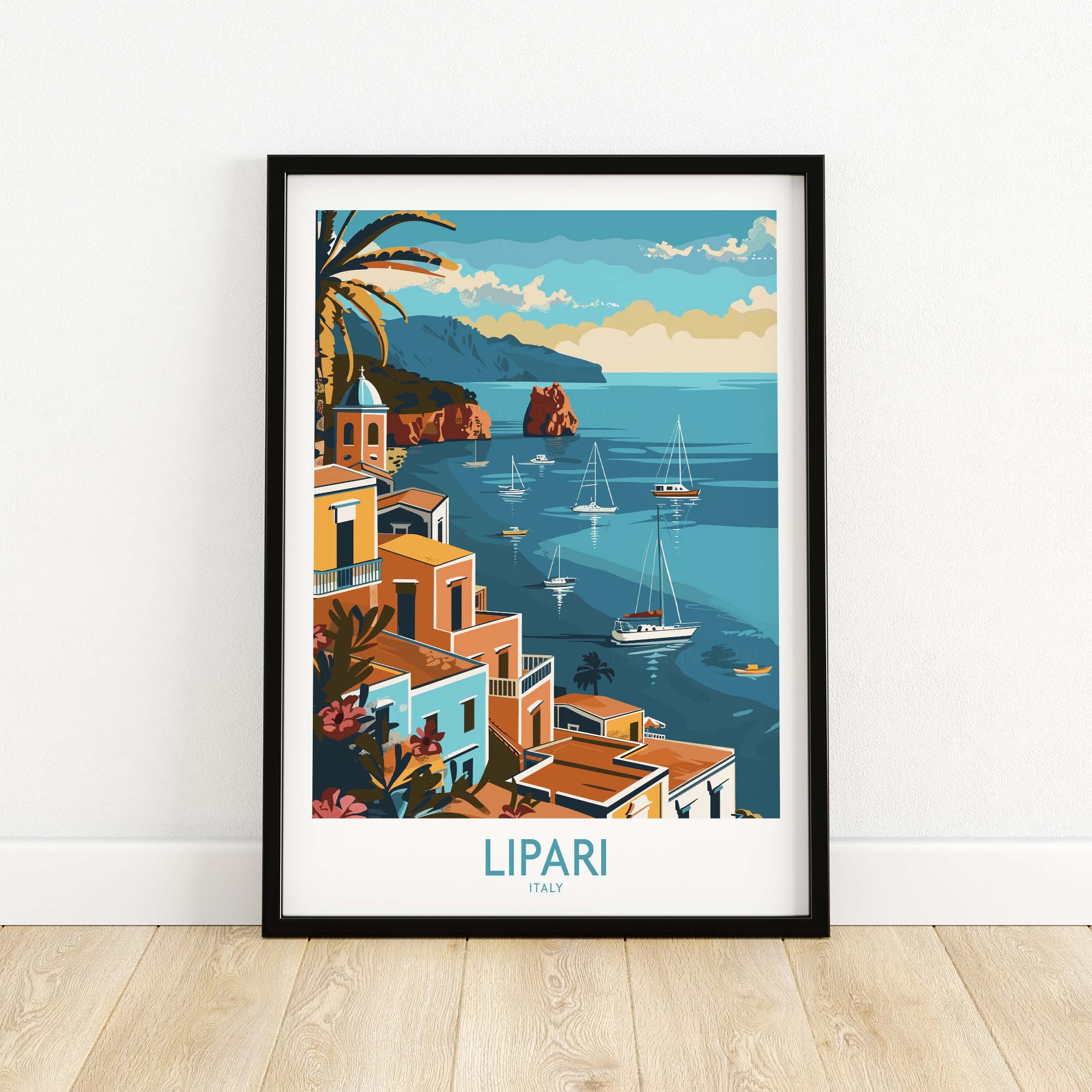 Lipari Wall Art Print - Italy Travel Print for Home Decor