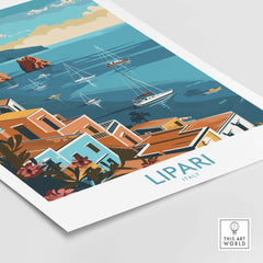 Lipari Wall Art Print - Italy Travel Print for Home Decor
