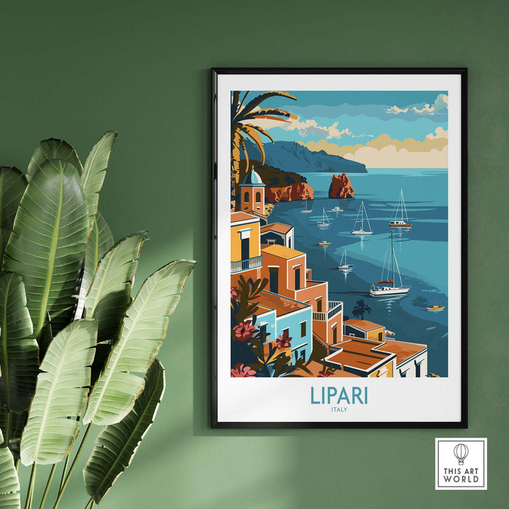 Lipari Wall Art Print - Italy Travel Print for Home Decor