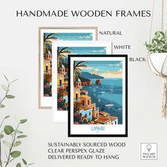 Lipari Wall Art Print - Italy Travel Print for Home Decor