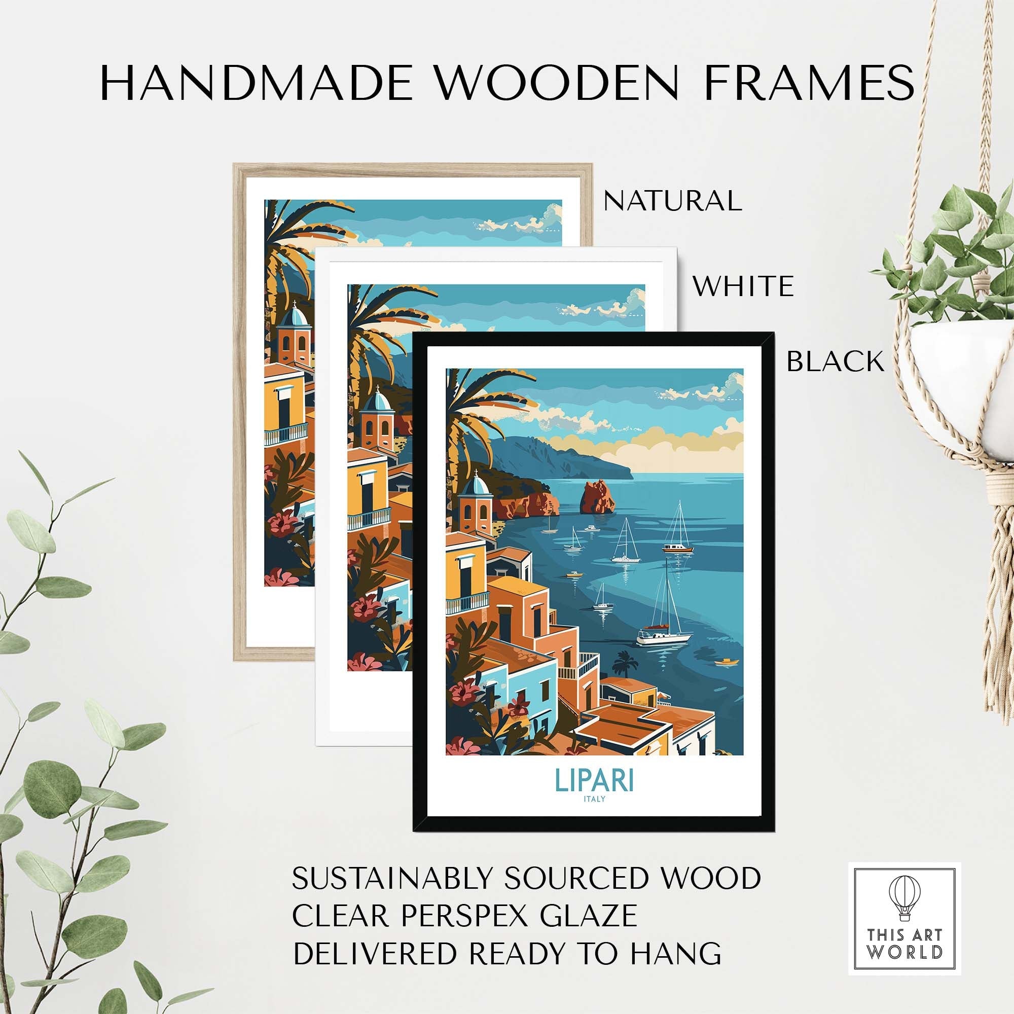 Lipari Wall Art Print - Italy Travel Print for Home Decor