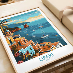 Lipari Wall Art Print - Italy Travel Print for Home Decor