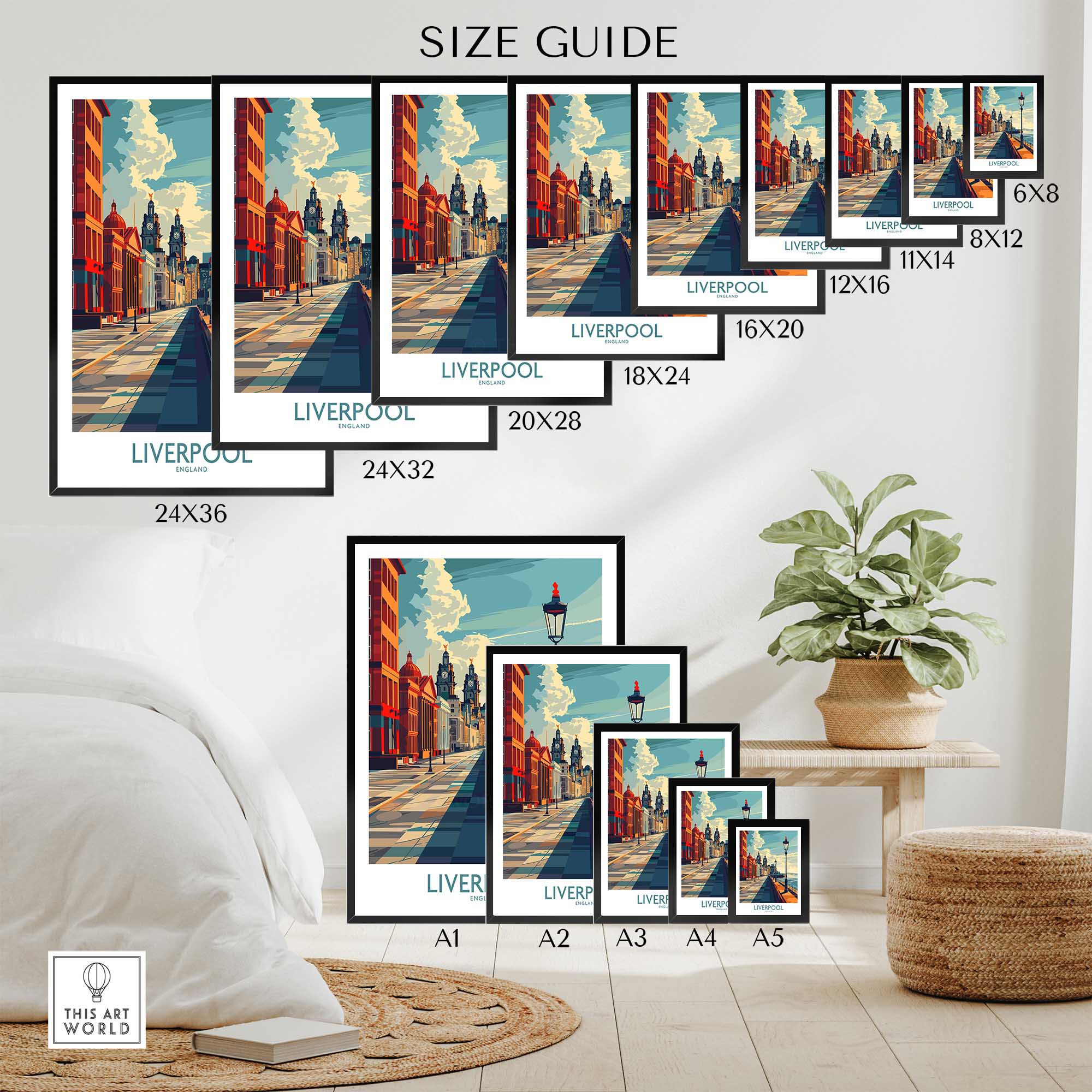 Liverpool City Travel Print-This Art World