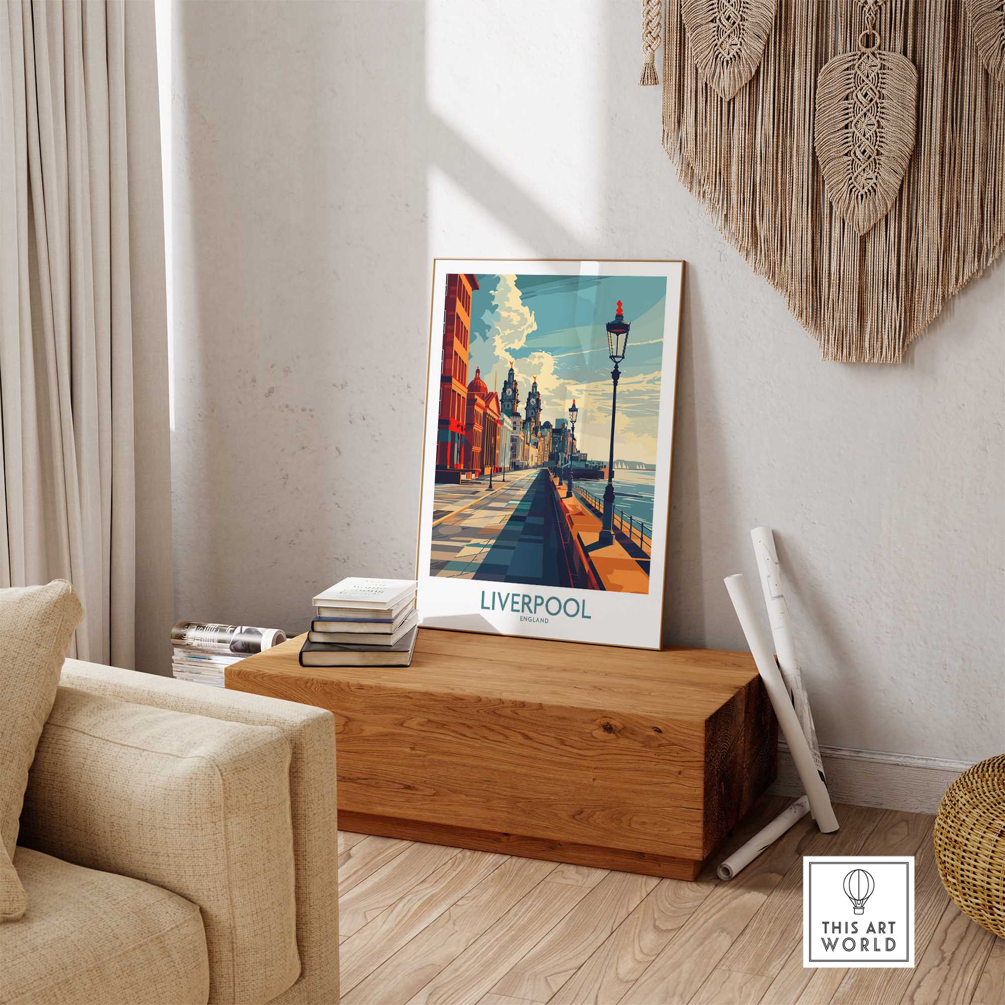 Liverpool City Travel Print-This Art World