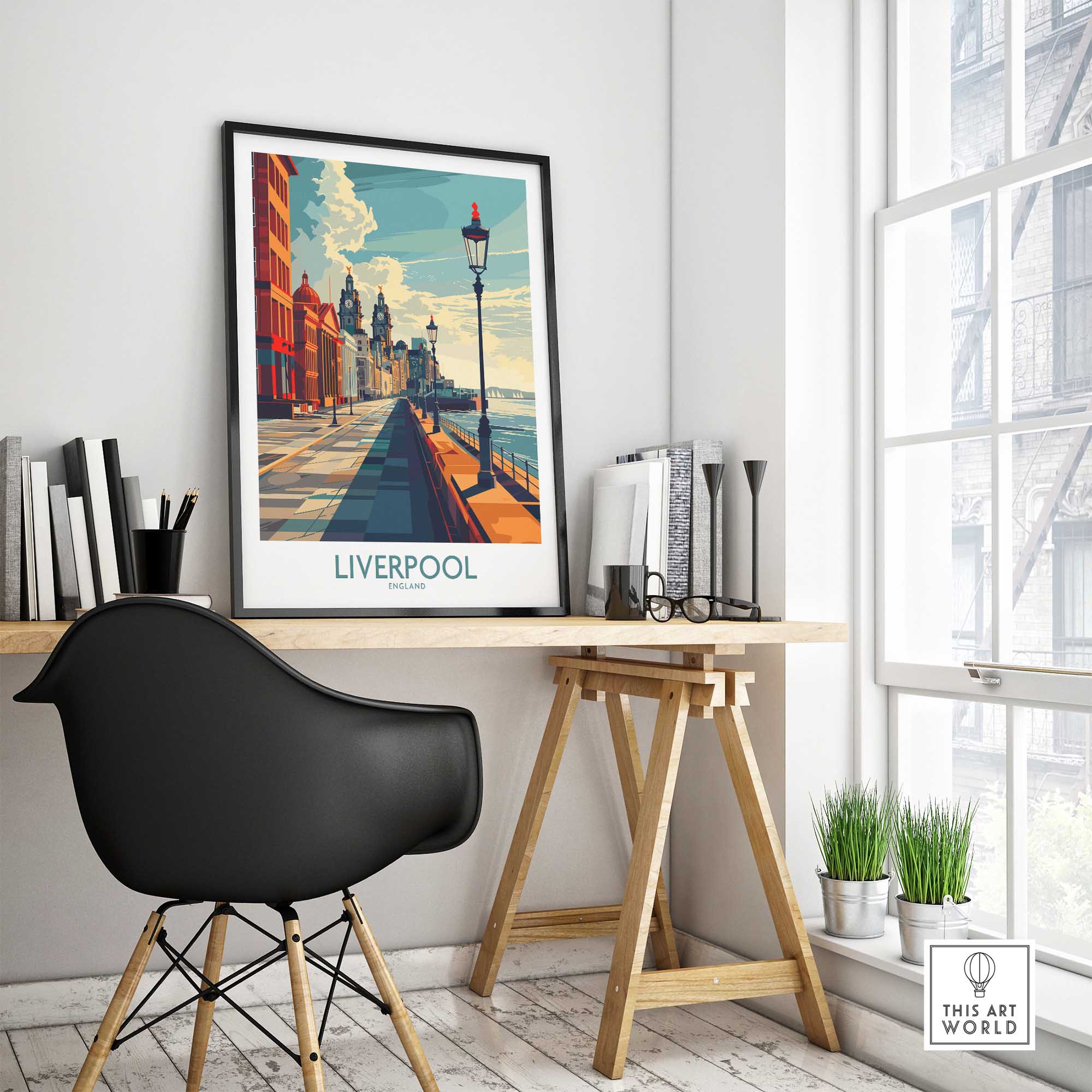 Liverpool City Travel Print-This Art World