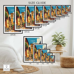 Lucca Travel Poster