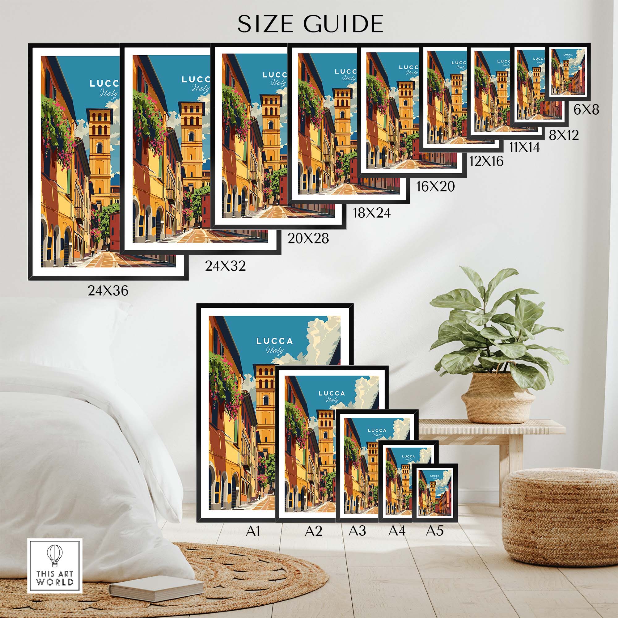 Lucca Travel Poster