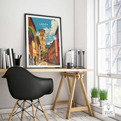 Lucca Travel Poster