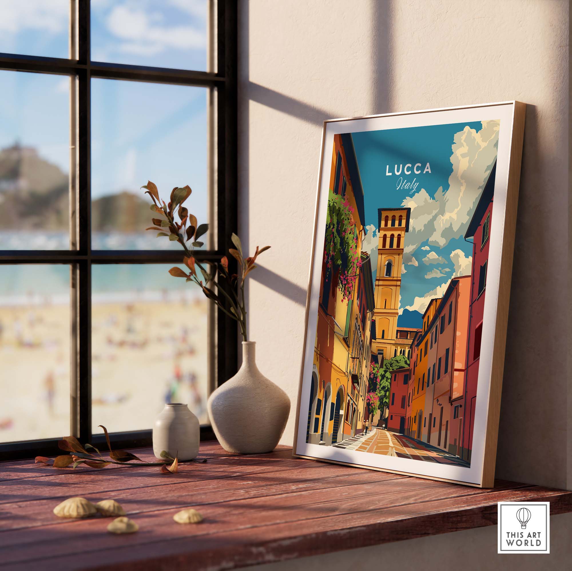 Lucca Travel Poster
