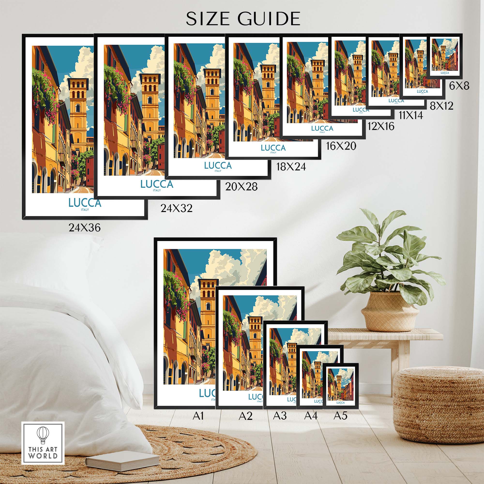 Lucca Travel Print Italy