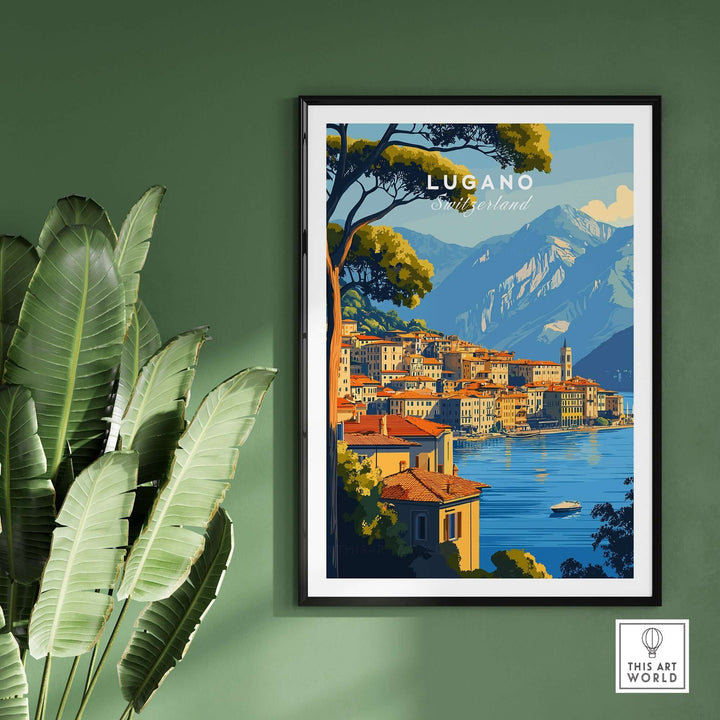 Lugano Travel Print