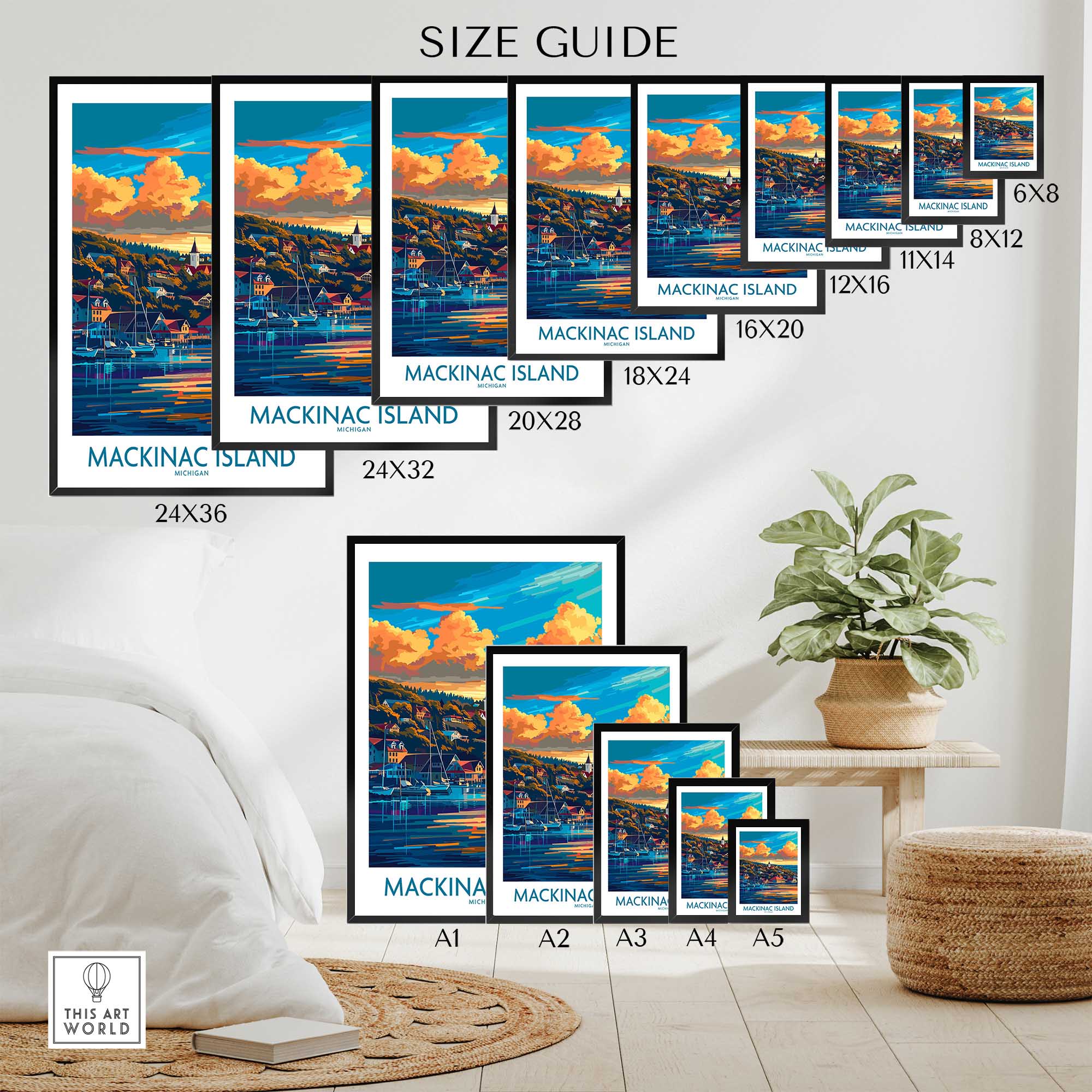 Mackinac Island Travel Poster-This Art World